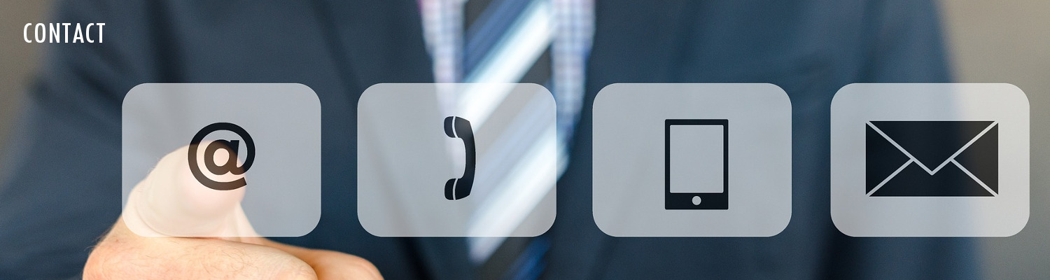 E-mail, phone, mobile, mail icons